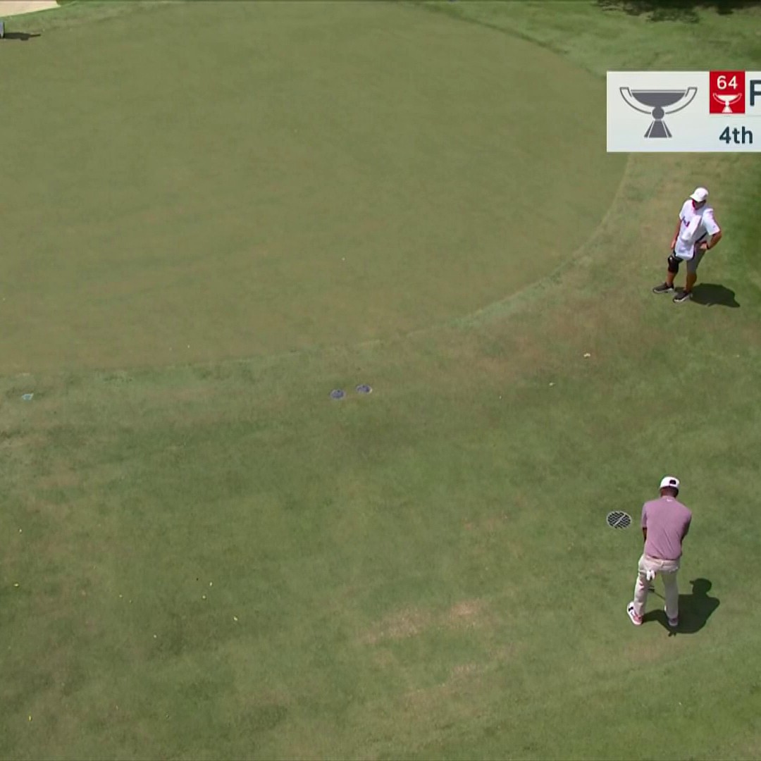 Fantastic putt up the slope from Tony Finau. 🤌 📺 Golf Channel | FedEx St. Jude Championship