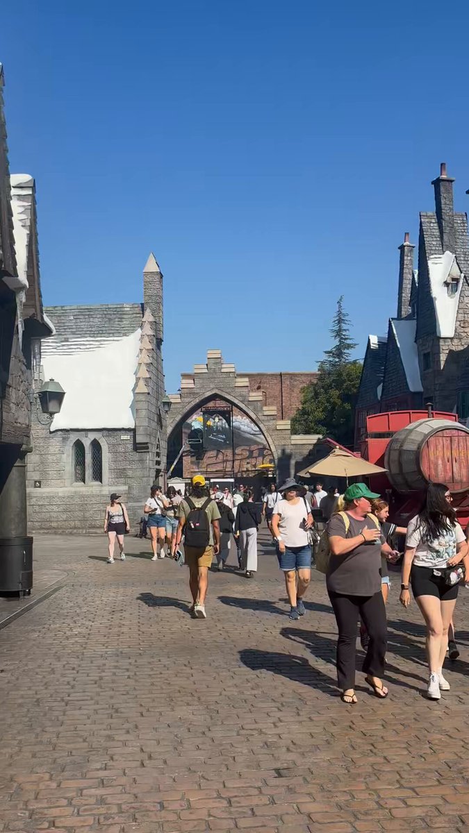 What do you guys think of the view from inside the Wizarding World now? lol Universal Studios Hollywood