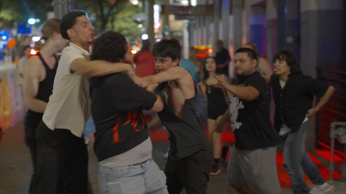 Crazy brawl breaks out 6th Street Austin TX fight 8-6-2025 #brawl #fight #texas #wild