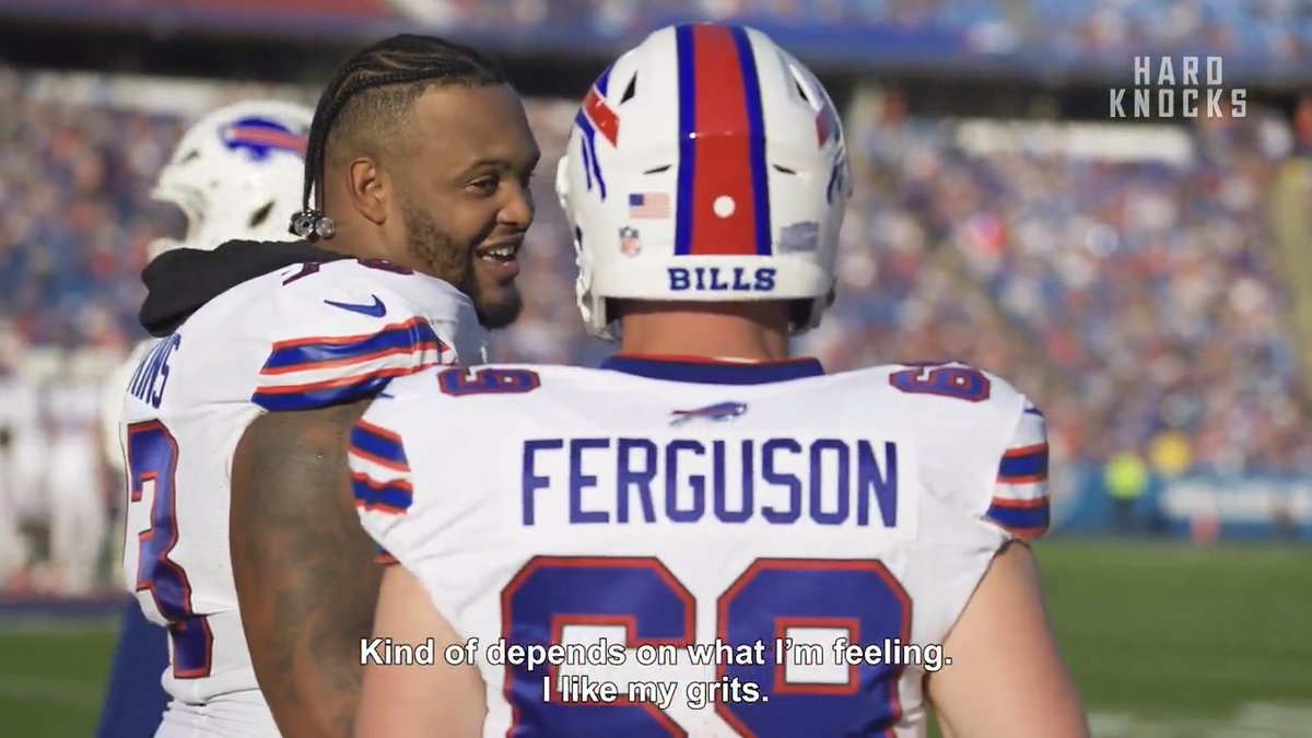.Reid Ferguson is leading the charge for more fast food in Buffalo 😂🧇 #HardKnocks | Dion Dawkins
