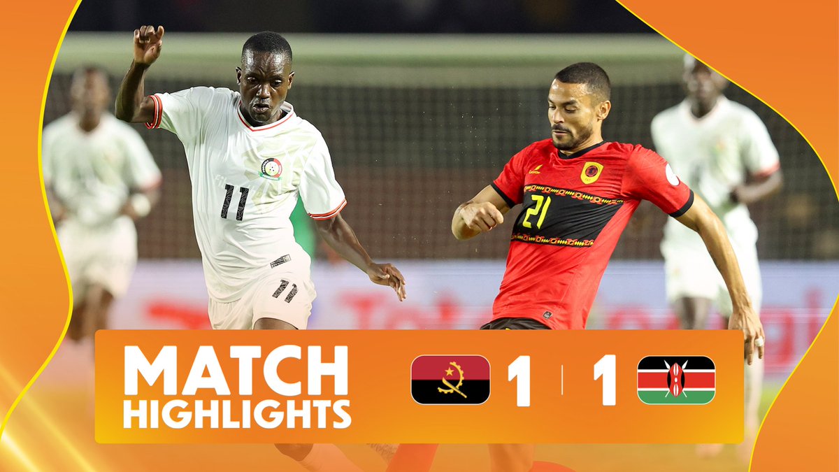 🎥 HIGHLIGHTS: 🇦🇴 1–1 🇰🇪 Angola and Kenya settle for a draw in their second game. 🤝 Purchase your #TotalEnergiesCHAN2024 tickets here 👉