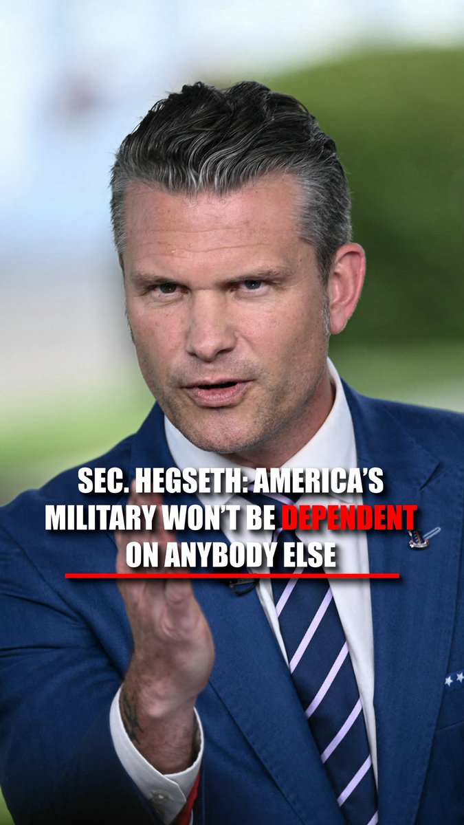 SEC. HEGSETH: "We will not be dependent on China. We won't be dependent on anybody else ... That only makes us more independent, more able to put America first, to drive peace through strength." | @willcainshow_