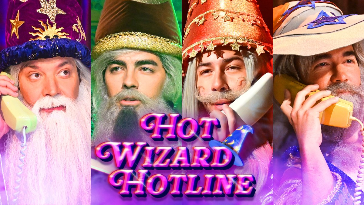 .Jonas Brothers & Jimmy got their start as actors in a commercial for an erotic phone line called Hot Wizard Hotline. #FallonTonight