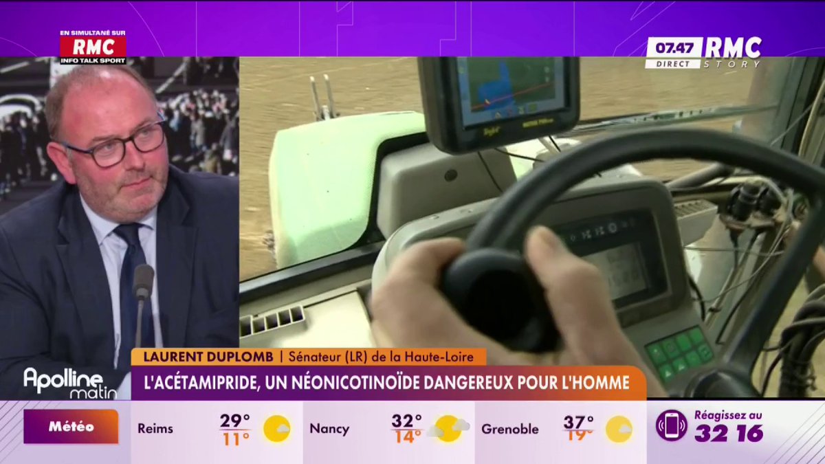 Censure de la loi Duplomb, victoire de l'agro-industrie ? "C'est la victoire de la décroissance", répond Laurent Duplomb, sénateur (LR) de la Haute-Loire, à Mickaël, auditeur RMC #ApollineMatin