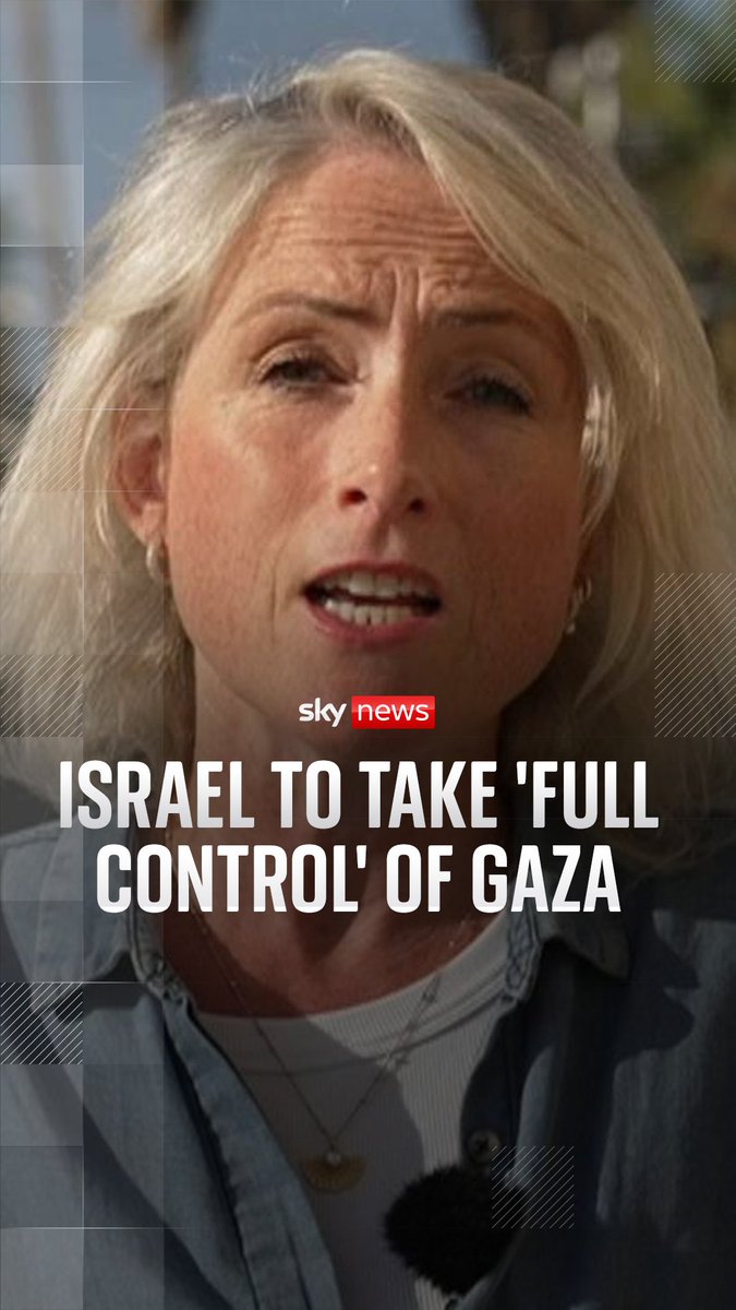 International correspondent Diana Magnay shares Netanyahu's plans to take full security control of the Gaza Strip, starting with an operation to take control of Gaza City. 🔗