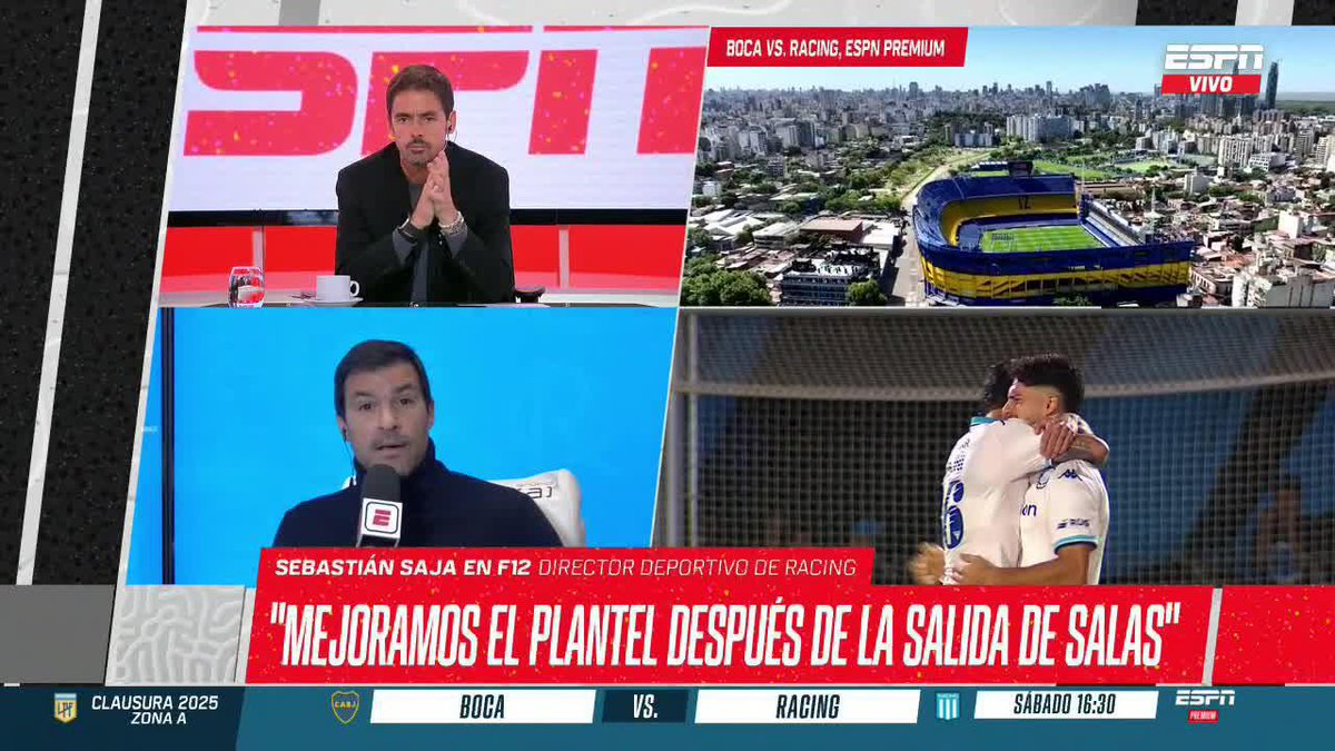 "MEJORAMOS EL PLANTEL DESPUÉS DE LA SALIDA DE SALAS", declaró Sebastián Saja, director deportivo de Racing, sobre la salida del delantero a River.