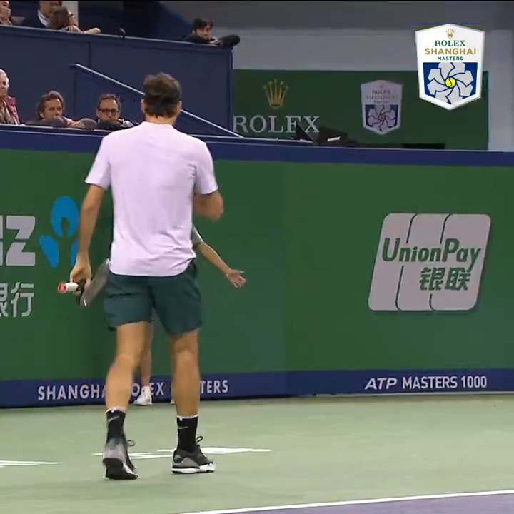 Only Roger 🔥 Happy birthday Roger Federer 🎉 #RolexShanghaiMasters