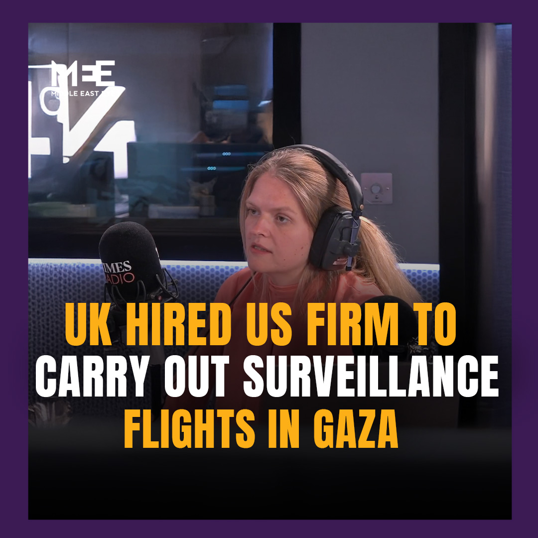 In an interview with Times Radio, The Times’ Defence Editor Larisa Brown reported that the UK hired private US military contractors to carry out surveillance missions over Gaza, originally revealed and reported by Matt Kennard and Palestine Deep Dive