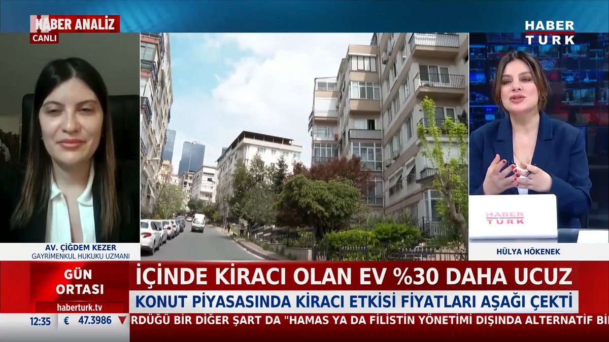 İçinde kiracı olan evlerin fiyatı yüzde 30 daha ucuz... Fahiş kira ev fiyatını mı belirliyor? Gayrimenkul Hukuku Uzmanı Av. Av.Çiğdem KEZER #GünOrtası'nda Hülya Hökenek İncedursun ile konuştu.