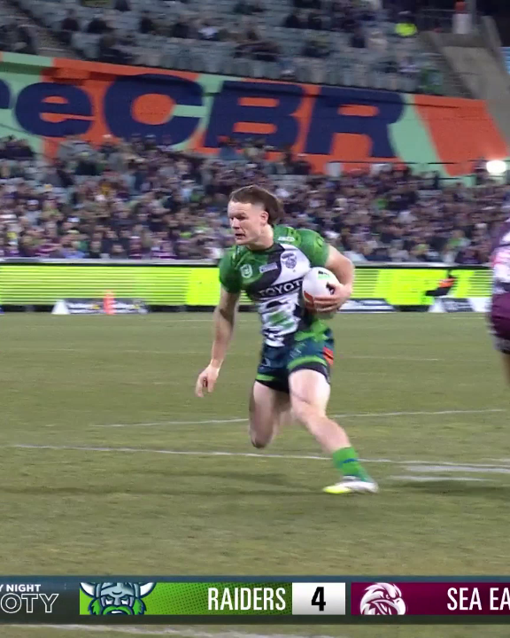 Ethan Strange hits straight back for the Raiders! 👊