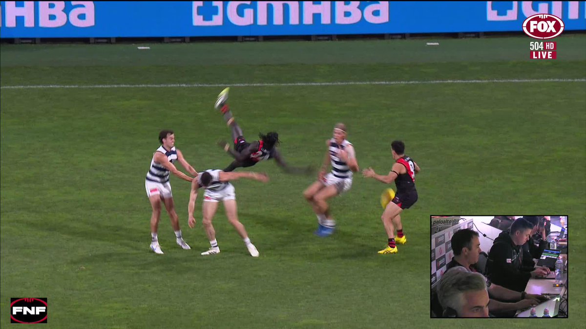 "I think it's a suspension..." Luamon Lual came from the ground after this contest involving Dylan Shiel &amp; Mark O'Connor. 📺 Watch #AFLCatsDons on Ch.504 or stream on Kayo: ✍️ BLOG 🔢 MATCH CENTRE