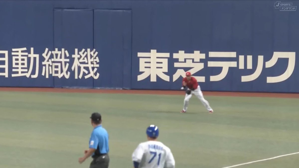 ⚾️8回裏⚾️ 頼れるルーキー #石伊雄太 ライト前ヒットで先頭出塁🐉 中日0-2広島 J SPORTSオンデマンド LIVE配信中✨
