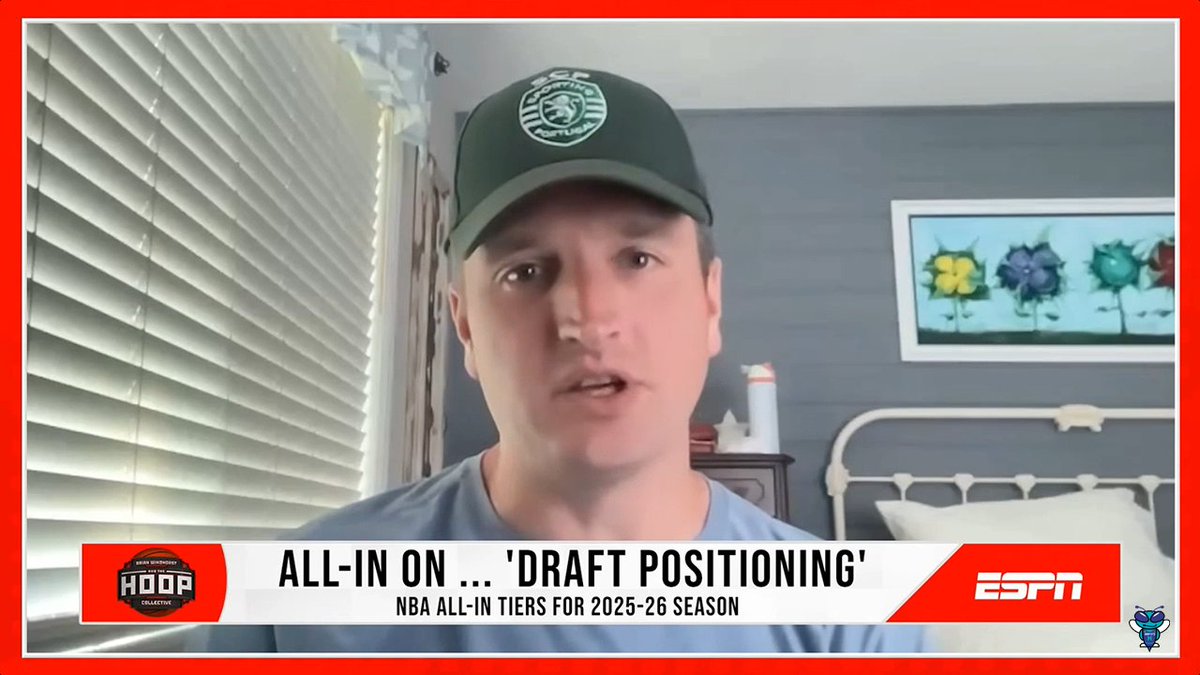 🎙️ Tim Bontemps: "From an actions over words situation... I think the Charlotte Hornets would love to get a crack at Darryn Peterson, Nate Ament, AJ Dybantsa, Cameron Boozer, one of these guys, and then put their foot down and start to really rev things up." 🤔