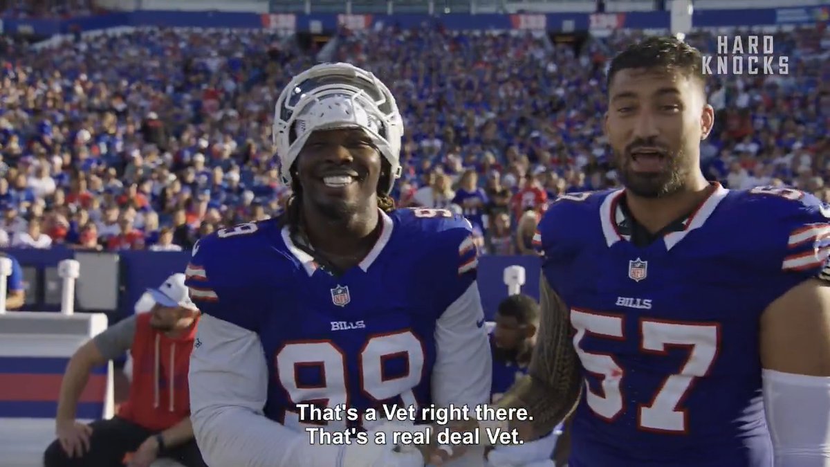 .AJ Epenesa was just looking for words of wisdom 😅 #HardKnocks | Buffalo Bills