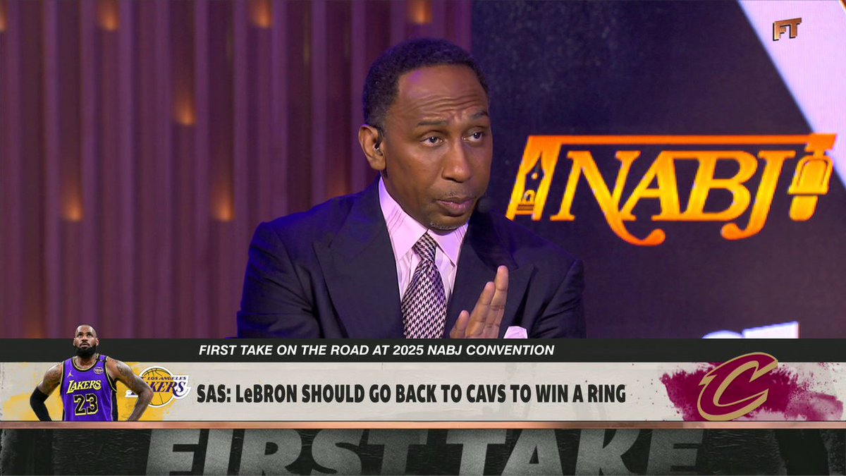 "He'd have a better chance to winning the championship in Cleveland than he would in L.A." Stephen A Smith feels LeBron should end his career in Cleveland 👀