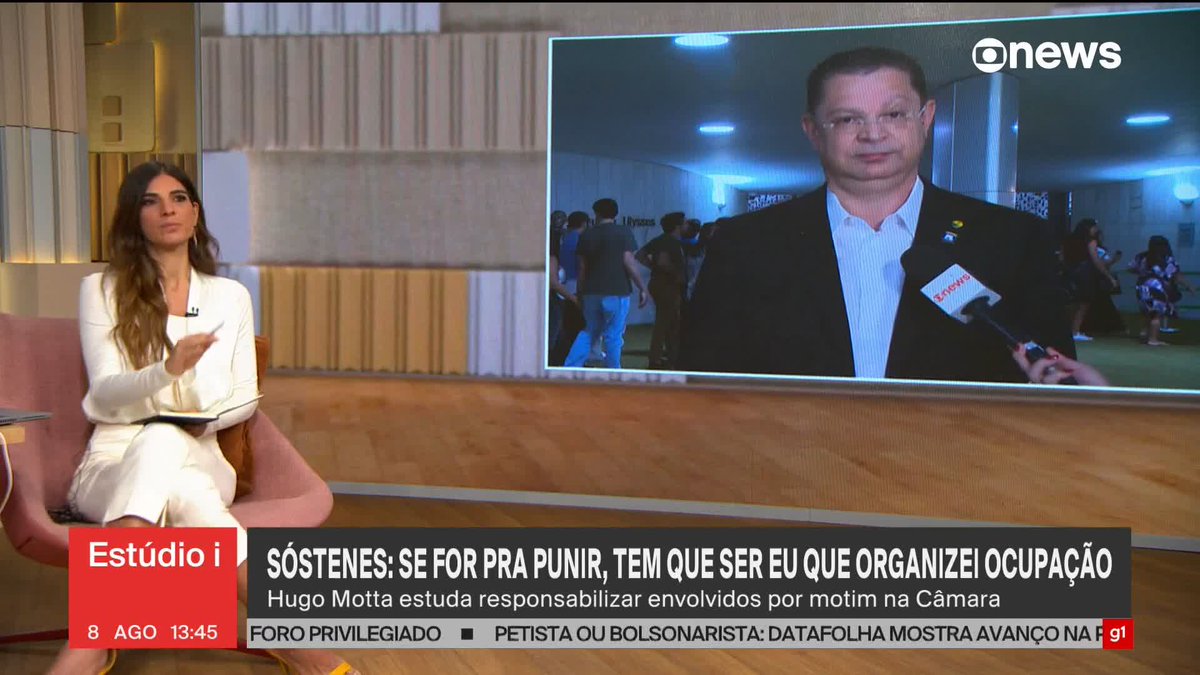 Líder do PL, deputado Sóstenes Cavalcante (PL-RJ) diz que comunicou a Hugo Motta acordo de líderes sobre pautar anistia e fim do foro privilegiado: “Motta não deu ok nem nada. Nós só comunicamos a ele o acordo dos líderes.” #Estúdioi ➡ Assista à #GloboNews: