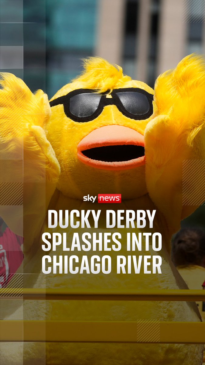 Thousands of rubber ducks were dumped from the Columbus Drive Bridge into the Chicago River to kick off the annual Chicago Ducky Derby Thursday race. Read more US news stories here: