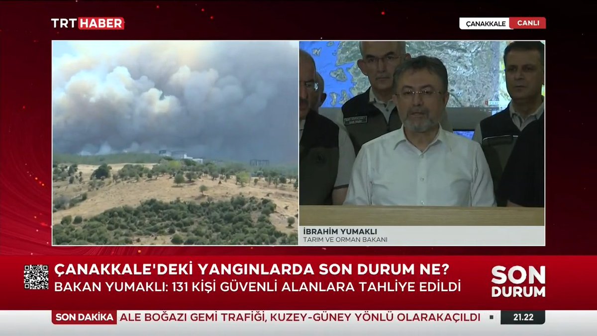 📌"Merkezdeki yangın büyük ölçüde kontrol altına alındı." 📌"24 kişi dumandan etkilendi, 18 kişinin tedavisi sürüyor." 📌"4 şüpheli gözaltına alındı, soruşturma devam ediyor." Tarım ve Orman Bakanı İbrahim Yumaklı, Çanakkale’deki yangınlarla ilgili son bilgileri paylaştı.