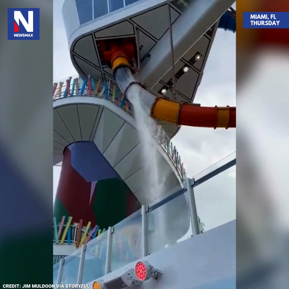 CRUISE SHIP CHAOS: On Thursday in Miami, Florida, cruise ship passengers panicked when a glass panel shattered on a water slide, injuring an adult guest. The passenger is being treated for his injuries, according to officials.