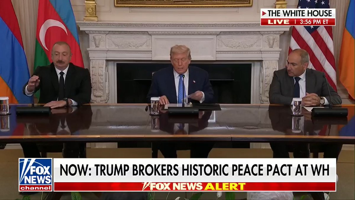 "It's a long time, 35 years they fought — and now they're friends, and they're gonna be friends for a long time." BREAKING: President Trump speaks at Armenia and Azerbaijan peace deal signing at the White House