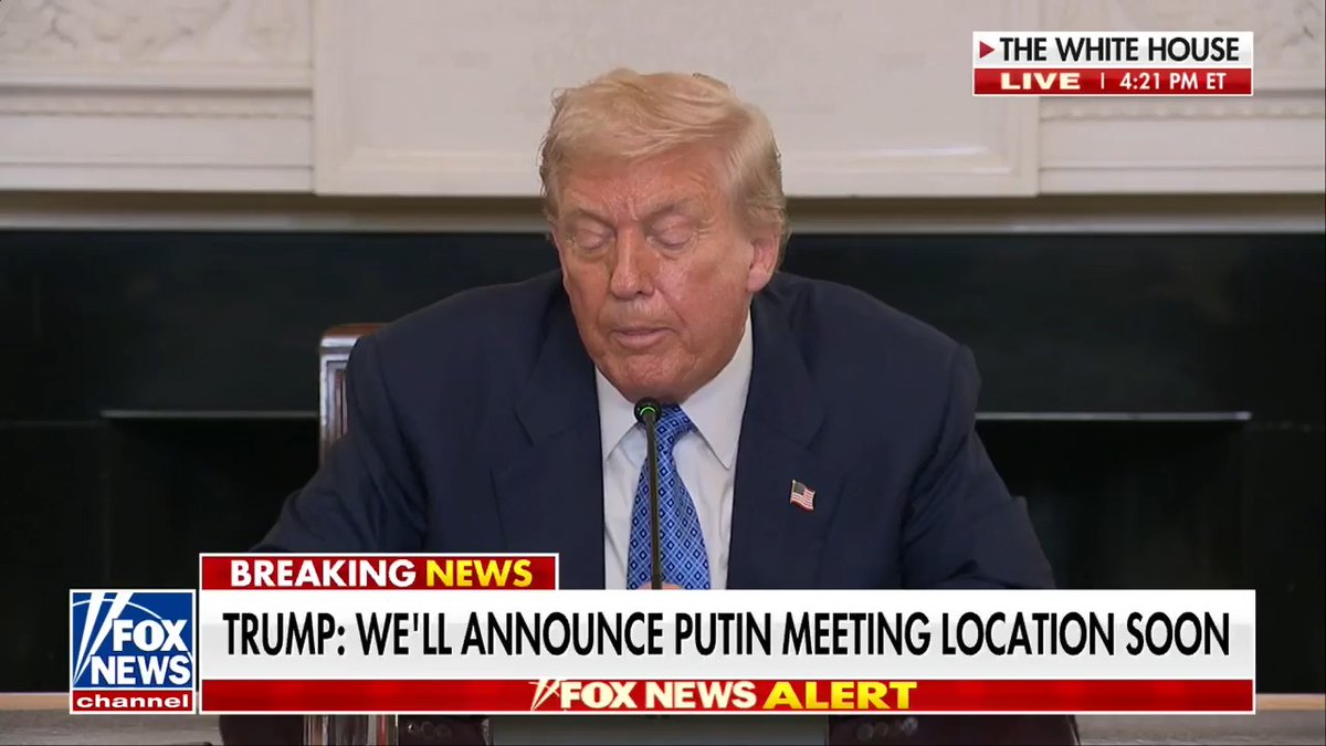 JUST IN: President Trump says Russia and Ukraine are looking at "some swapping of territories to the betterment of both" as part of peace negotiations
