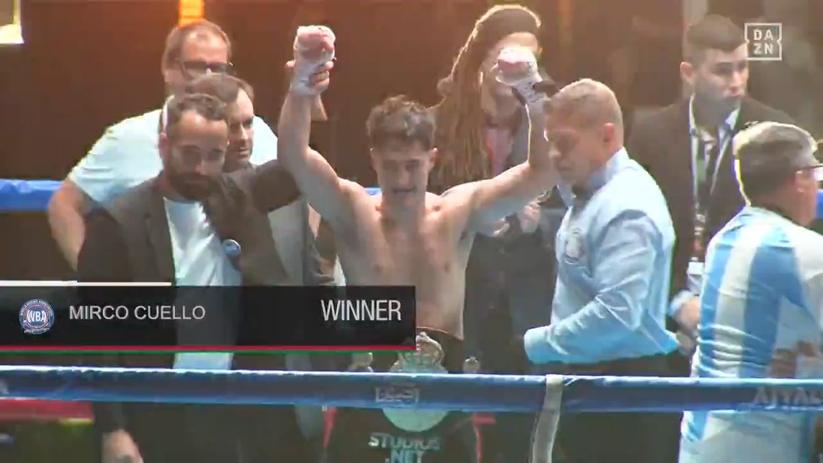 Mirco Cuello is now the Interim WBA Featherweight Champion ๐๐ฆ๐ท Next up: Mandatory challenger to Nick Ball ๐ฅ #CuelloRios