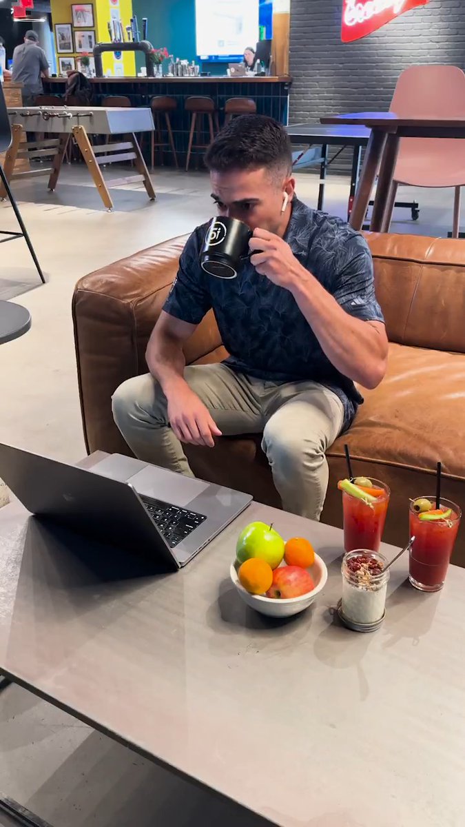 Just make sure to blur your background. 🤣 How to maintain a golf-work balance, presented by Five Iron Golf.