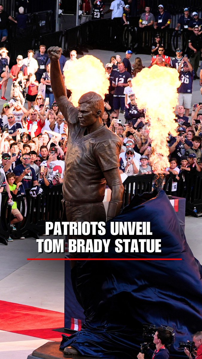 HONORING THE GOAT: The New England Patriots unveil historic bronze statue of Tom Brady outside Gillette Stadium