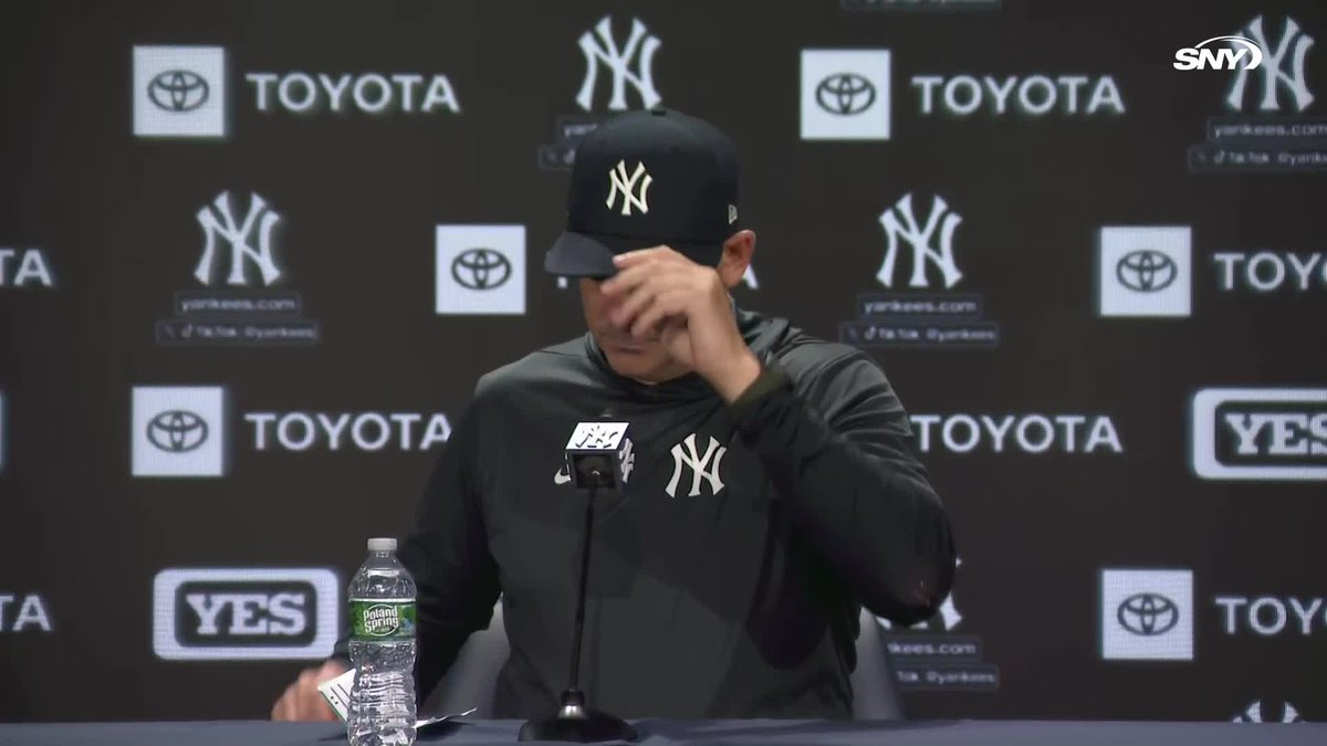 "We're kind of short down there at that point" Aaron Boone talks about his decision to pitch Devin Williams in the 10th inning tonight: