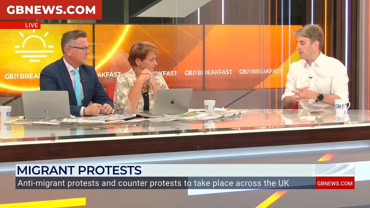 'People are sick to their back teeth of what's happening.' Political Commentator Theo Usherwood discusses the protests taking place over the weekend as anti-migration demonstrators fume over the use of asylum hotels. 📺 Freeview 236, Sky 512, Virgin 604