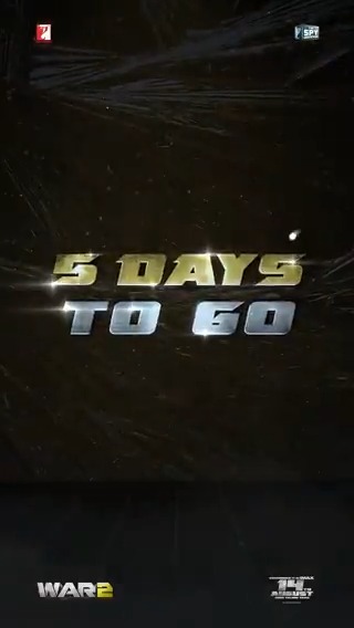 5 Days to Showdown! #5DaysToWar2 #War2 releasing in cinemas from 14th Aug worldwide in Hindi, Telugu &amp; Tamil! Hrithik Roshan | Kiara Advani | #AyanMukerji | Yash Raj Films | #YRFSpyUniverse