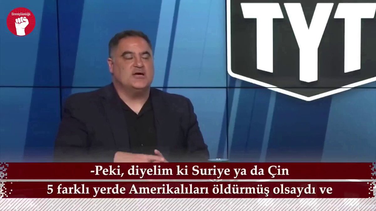 Türk kökenli ABD'li gazeteci Cenk Uygur: -İsrail bugüne kadar beş ABD vatandaşını öldürdü. -Suriye veya Çin beş ABD vatandaşını öldürmüş olsaydı ne olurdu? -ABD İsrail'e yaptığı gibi, "Özür dileriz Çin! Alın bu 30 milyar doları da hediye olarak kabul edin" mi derdi.