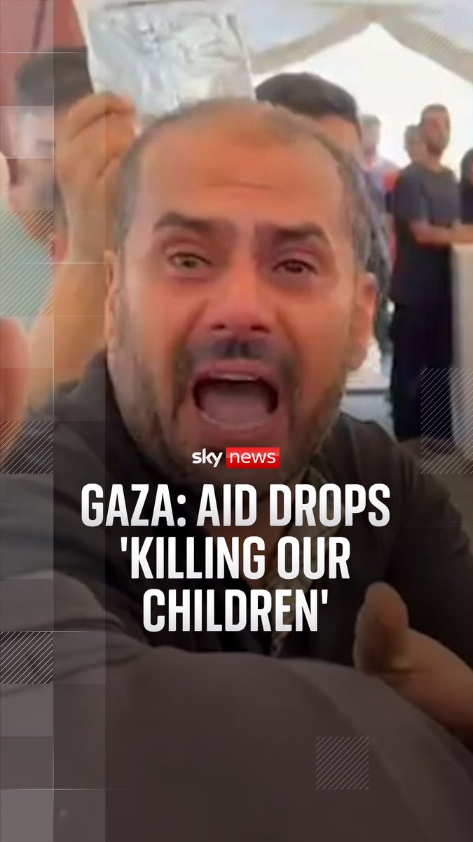 Air drops in Gaza have been criticised after a child was critically injured. Some have also been killed by falling aid packages. Diana Magnay gained access to one of the Jordanian aid flights Israel is now allowing to parachute supplies into Gaza.