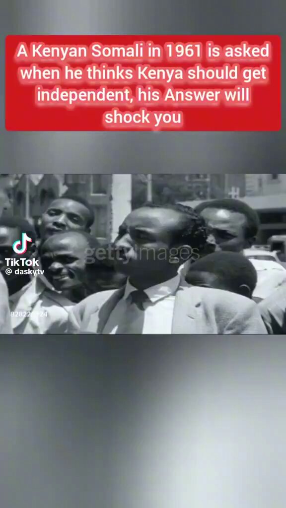 “Kenya is not ready for Independence. We should continue being a British colony”- A Kenyan Somali in 1963. 62 years later, his grandchildren are saying Tutam. Ain’t nothing new under the sun.