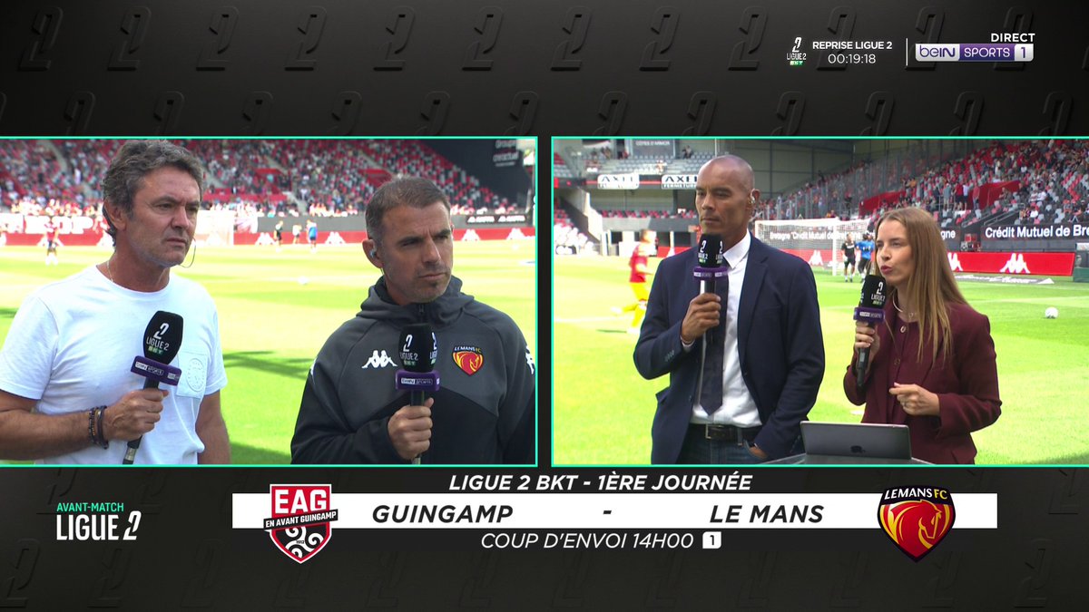 ⚽️ #beINLIGUE2 🎙️ Sylvain Ripoll et Patrick Videira sont passés à notre micro à quelques minutes de #EAGLMFC ☑️ Les deux coachs décryptent leurs compos !