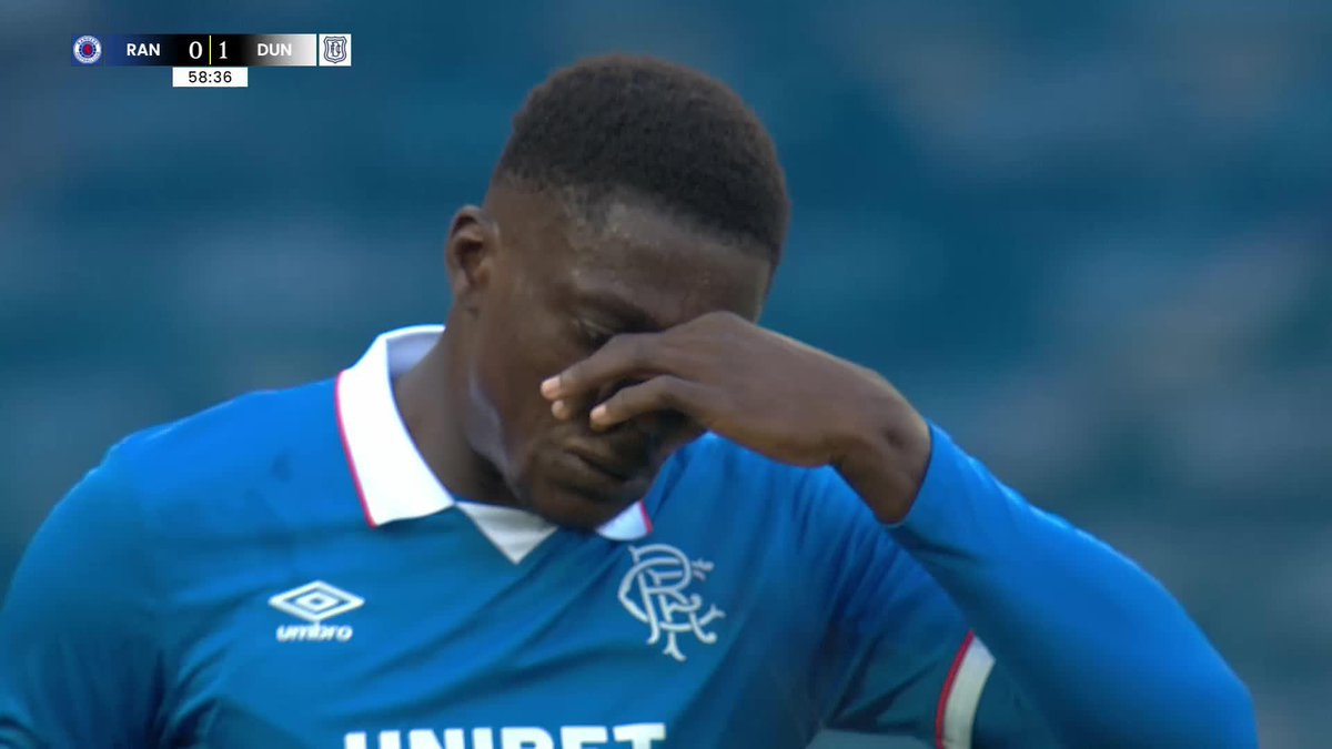 It goes from bad to worse for Rangers 🤯 Nasser Djiga is shown a straight red card after bringing down Finlay Robertson 🟥 Presented by SBK | 18+ | Please Gamble Responsibly