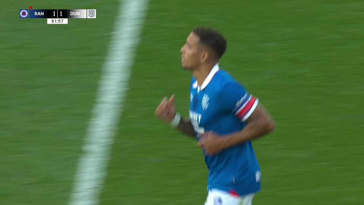 Late equaliser for Rangers Football Club! 🔵 Djeidi Gassama wins a penalty and James Tavernier converts from the spot 🎯 Presented by SBK| 18+ | Please Gamble Responsibly