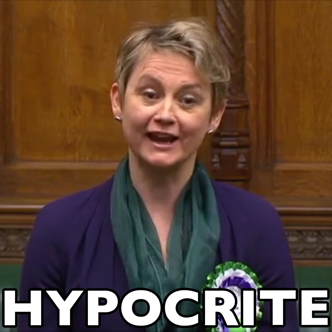 "Yvette Cooper expressed support for the suffragettes, a safe thing to do 100 years on. But if the Suffragettes were active today, Yvette Cooper would ban them as a terrorist organisation. Today’s villains are tomorrow's heroes and today’s heroes were villains in their time”