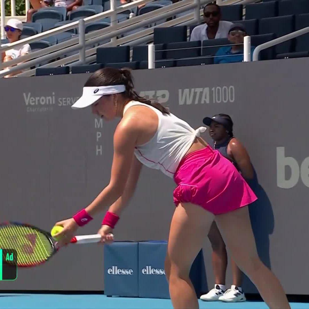 Out in front ➡️ Eva Lys takes the opening set against Keys 6-1 #CincyTennis