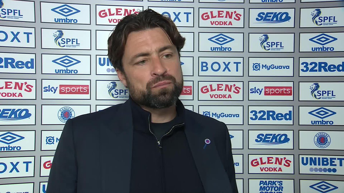 "We lacked aggression with the ball, we lacked a bit of speed" 🗣️ Rangers Football Club manager Russell Martin on his side's draw against Dundee today 🔵 Presented by SBK | 18+ | Please Gamble Responsibly