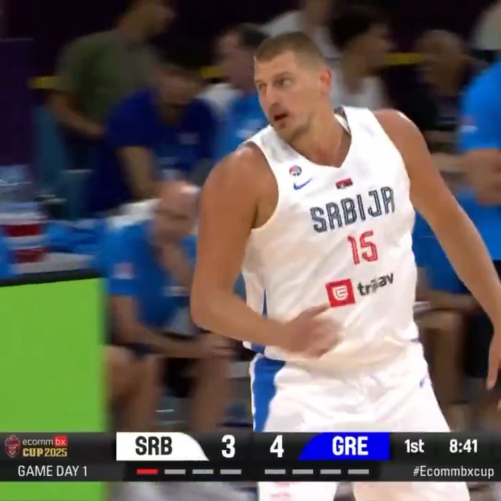 🇷🇸 Nikola Jokic delivers for Serbia in #EuroBasket preparation game! 🃏