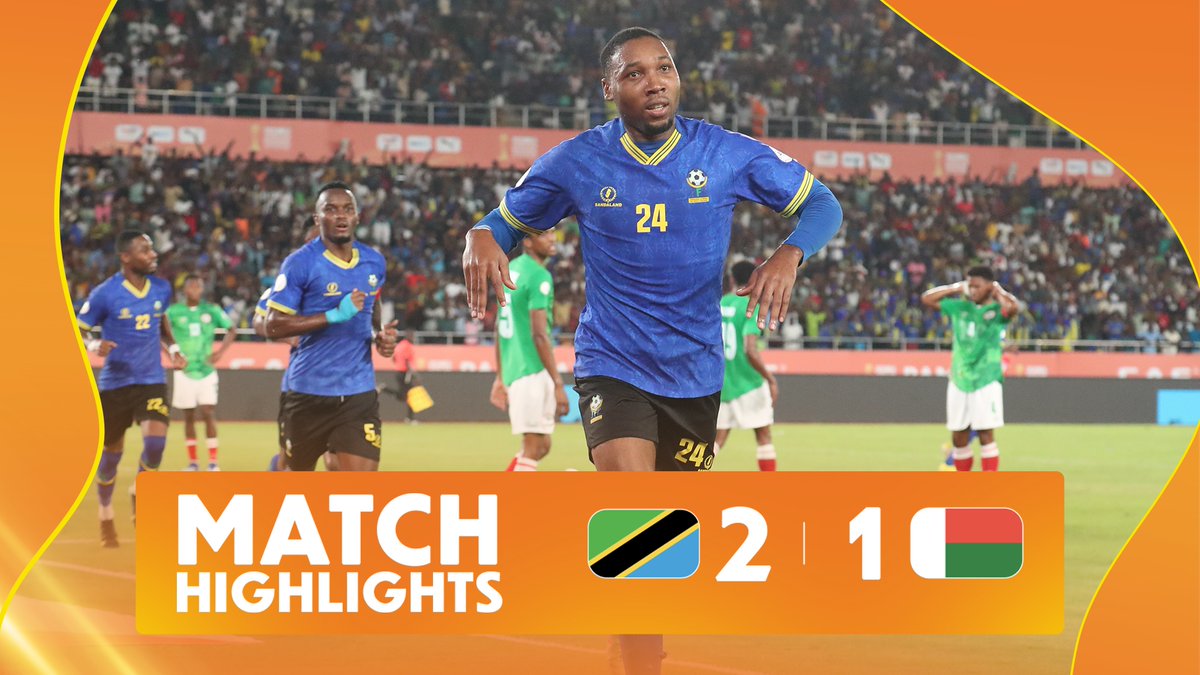 🎥 HIGHLIGHTS: 🇹🇿 2-1 🇲🇬 Clement Mzize's brace secures the three points for hosts Tanzania. 👏 Purchase your #TotalEnergiesCHAN2024 tickets here 👉