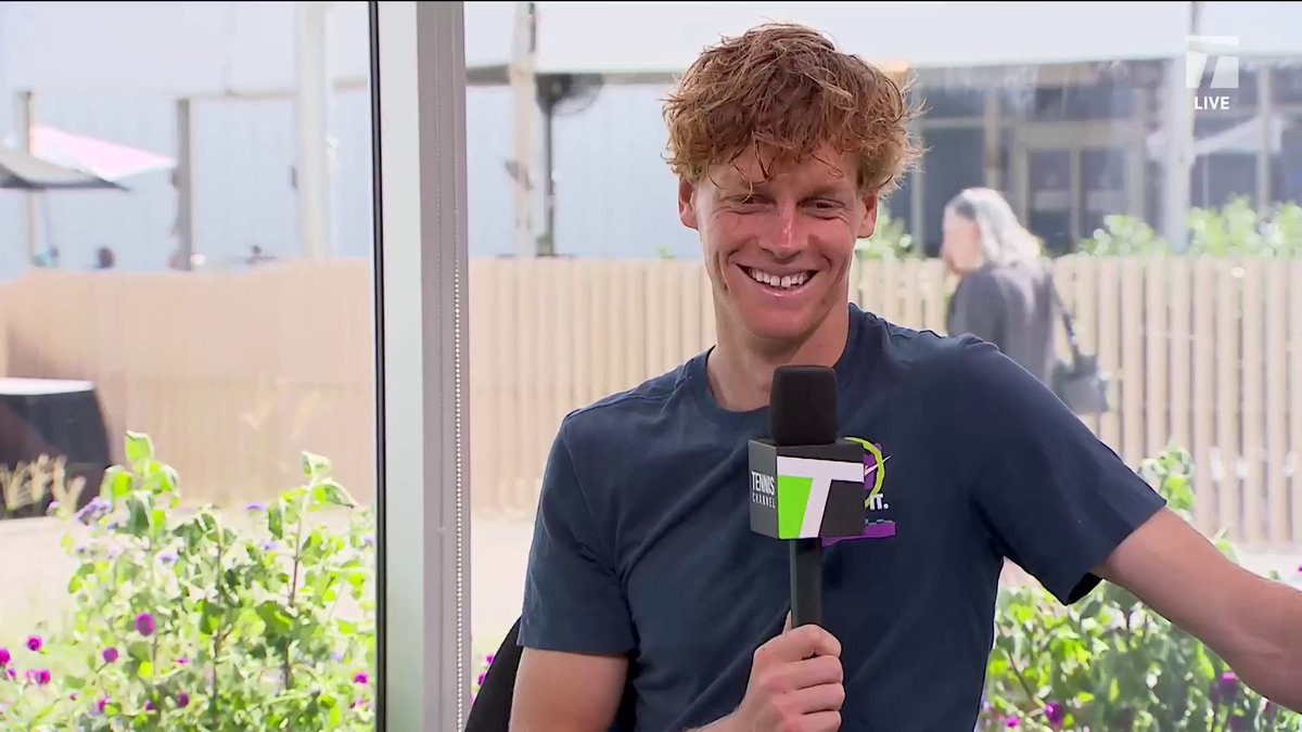 Jannik Sinner is finding the perfect work-life balance 😌⚖️ The Wimbledon champ talks golf skills and playing mixed doubles with Emma Navarro. 👇 #CincyTennis