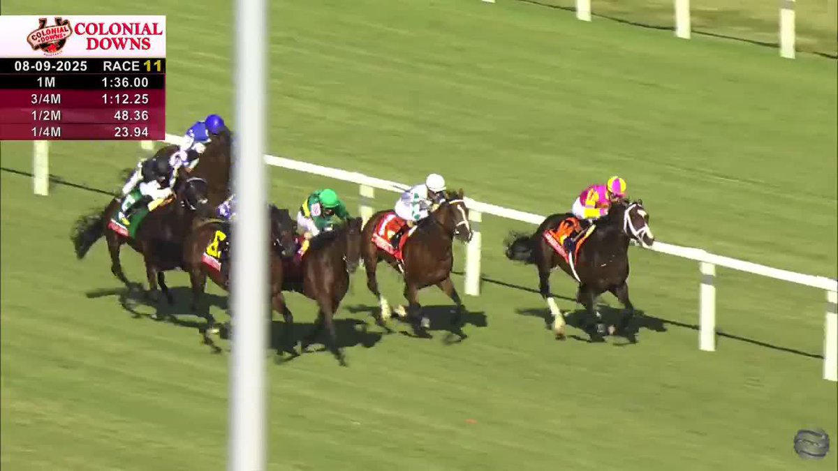 Fort Washington wins the G1 Arlington Million at @colonialdowns! 🏆 @juniorandkellya was aboard for trainer Shug McGaughey! The winner paid $13.40 to win and the exacta returned $44. 🎥 #TwinSpiresReplay