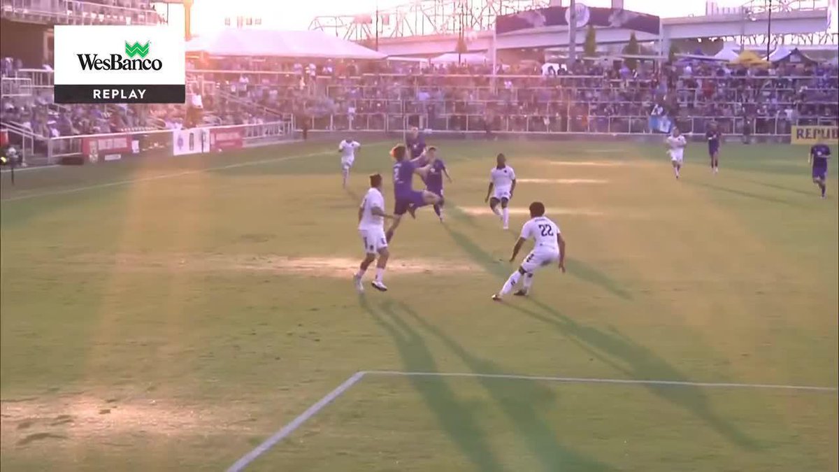 Phillip Goodrum puts Louisville City FC on the board after a great pass by Aiden McFadden 🔥