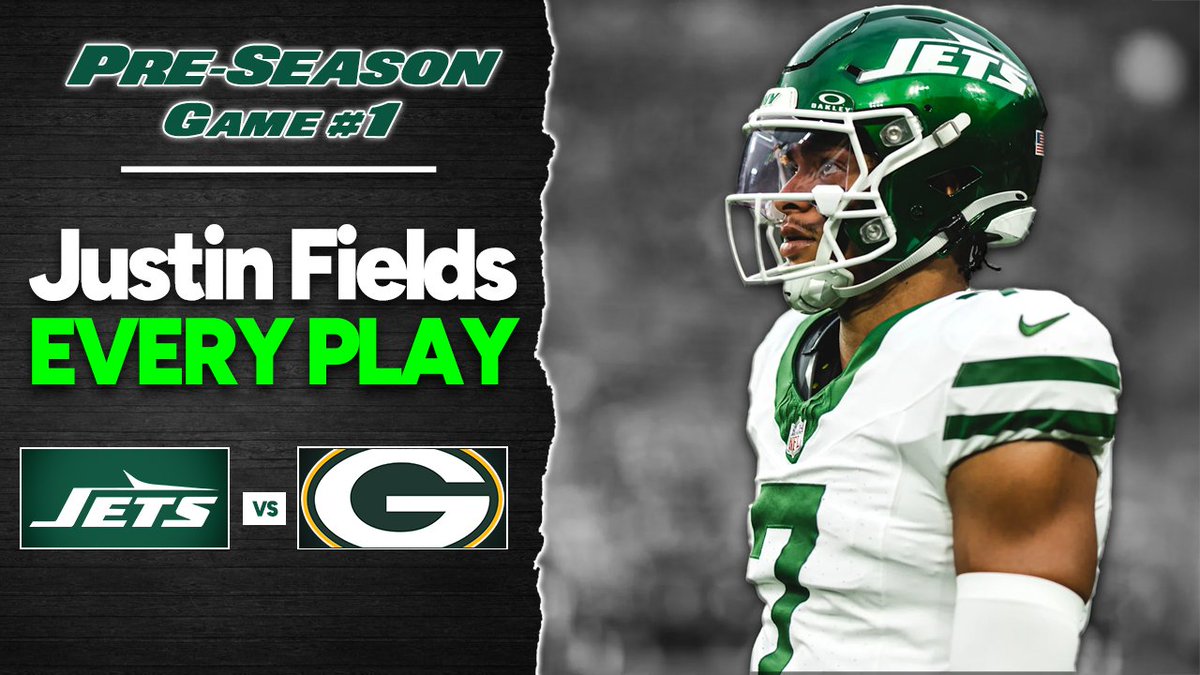 Justin Fields Every Play - #Jets vs #Packers - Preseason