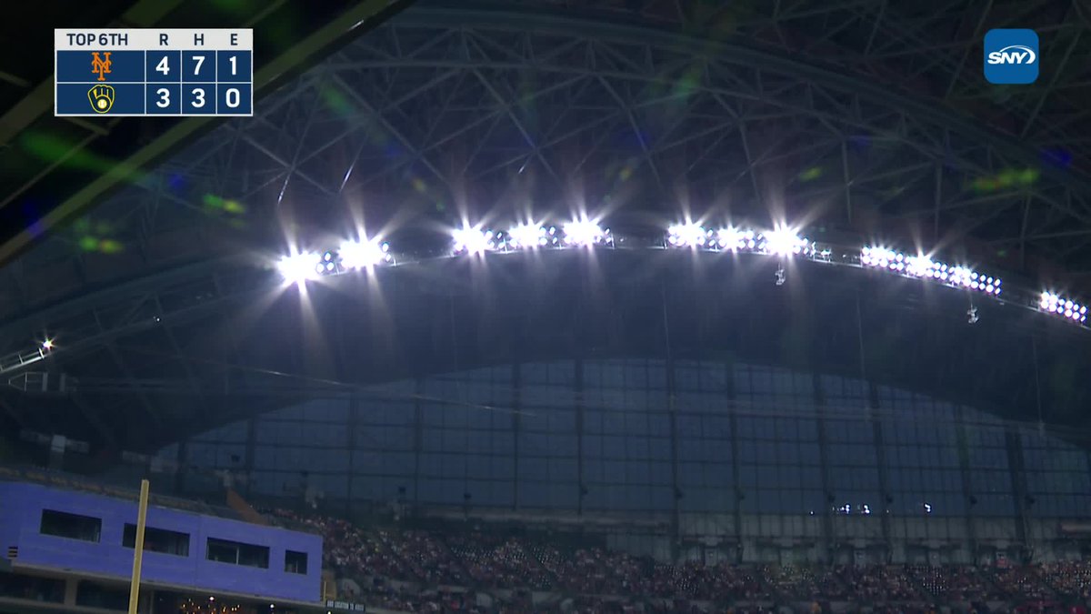 The roof is leaking at American Family Field ☔