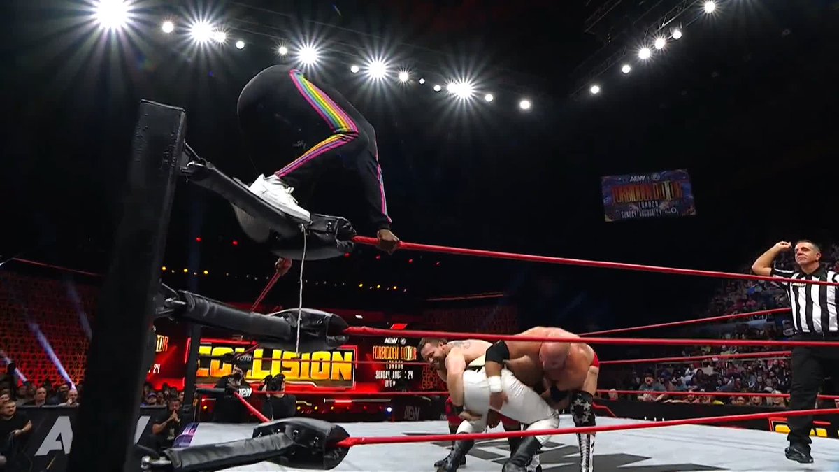 FTR/Stokely did the Mindbreaker Piledriver leading to STOKE GETTING THE PIN. He's ready for Adam Copeland on Wednesday. 😭