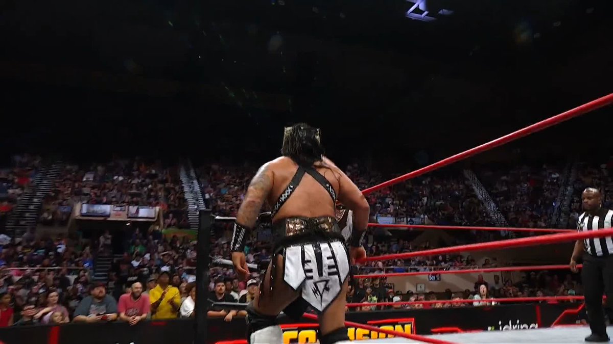 Virginia's own Hangman Adam Page is bringing it to all 3 members of LFI! Watch #AEWCollision LIVE on TNT &amp; HBO Max