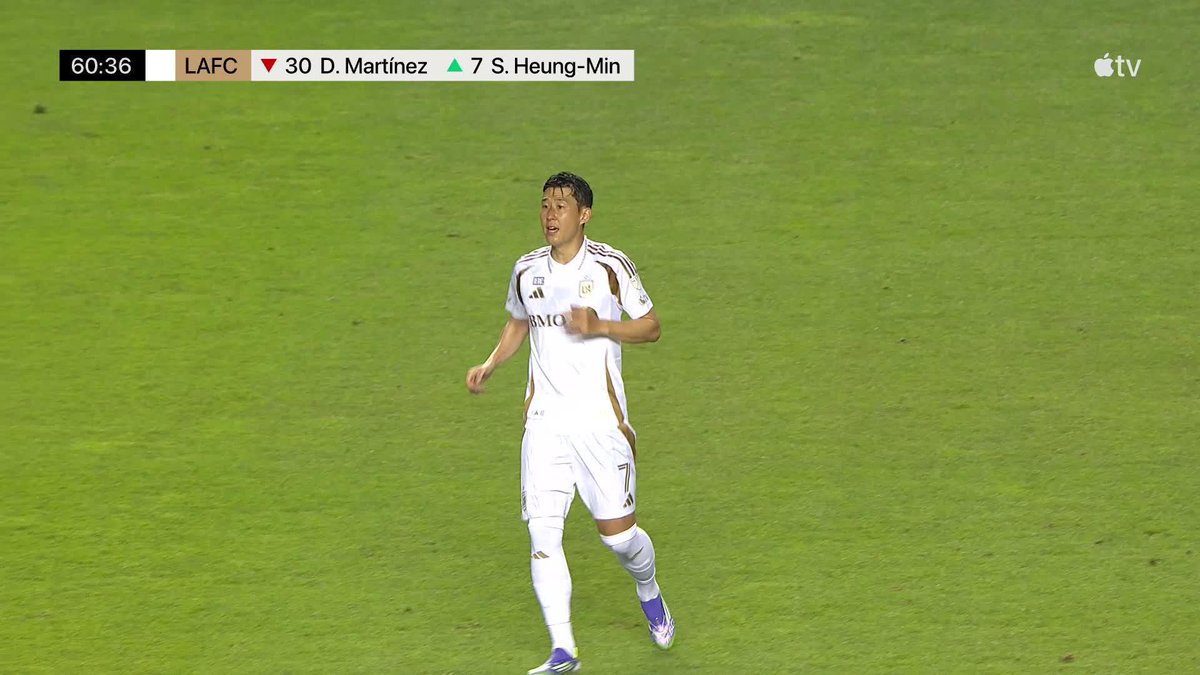Soak up the Son. ☀️ Son Heung-Min steps on for his MLS debut with LAFC.